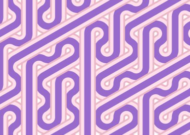 Renkli fayanslar, pürüzsüz rastgele birbirine bağlı dalgalı çizgiler deseni, bağlantı sanatı arkaplan tasarımı çizimi  