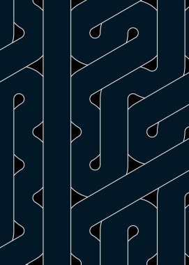 Renkli fayanslar, pürüzsüz rastgele birbirine bağlı dalgalı çizgiler deseni, bağlantı sanatı arkaplan tasarımı çizimi  