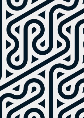 Renkli fayanslar, pürüzsüz rastgele birbirine bağlı dalgalı çizgiler deseni, bağlantı sanatı arkaplan tasarımı çizimi  