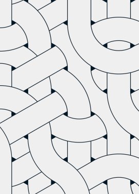 Renkli fayanslar, pürüzsüz rastgele birbirine bağlı dalgalı çizgiler deseni, bağlantı sanatı arkaplan tasarımı çizimi  