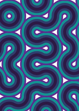 Renkli fayanslar, pürüzsüz rastgele birbirine bağlı dalgalı çizgiler deseni, bağlantı sanatı arkaplan tasarımı çizimi  