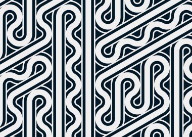 Renkli fayanslar, pürüzsüz rastgele birbirine bağlı dalgalı çizgiler deseni, bağlantı sanatı arkaplan tasarımı çizimi  