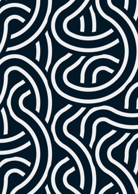 Renkli fayanslar, pürüzsüz rastgele birbirine bağlı dalgalı çizgiler deseni, bağlantı sanatı arkaplan tasarımı çizimi  