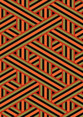 Renkli fayans, kusursuz rastgele dokuma çizgileri deseni, bağlantı sanatı arkaplan tasarımı illüstrasyonu  