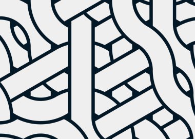 Renkli fayanslar, pürüzsüz rastgele birbirine bağlı dalgalı çizgiler deseni, bağlantı sanatı arkaplan tasarımı çizimi  