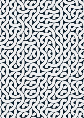 Renkli fayanslar, pürüzsüz rastgele birbirine bağlı dalgalı çizgiler deseni, bağlantı sanatı arkaplan tasarımı çizimi  