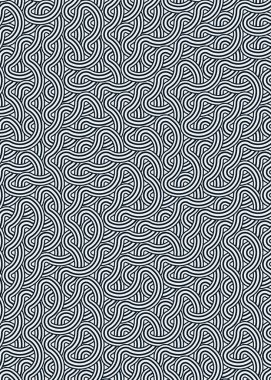 Renkli fayanslar, pürüzsüz rastgele birbirine bağlı dalgalı çizgiler deseni, bağlantı sanatı arkaplan tasarımı çizimi  