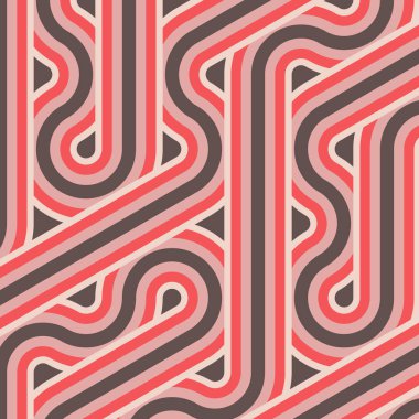 Renkli fayanslar, pürüzsüz rastgele birbirine bağlı dalgalı çizgiler deseni, bağlantı sanatı arkaplan tasarımı çizimi  