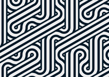 Renkli fayanslar, pürüzsüz rastgele birbirine bağlı dalgalı çizgiler deseni, bağlantı sanatı arkaplan tasarımı çizimi  