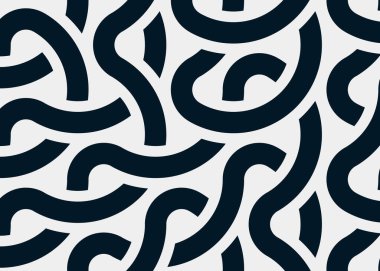 Renkli fayanslar, pürüzsüz rastgele birbirine bağlı dalgalı çizgiler deseni, bağlantı sanatı arkaplan tasarımı çizimi  