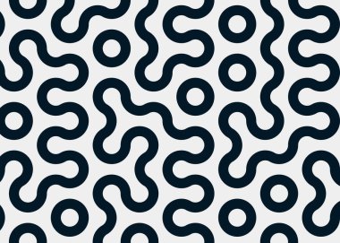 Renkli fayanslar, pürüzsüz rastgele birbirine bağlı dalgalı çizgiler deseni, bağlantı sanatı arkaplan tasarımı çizimi  