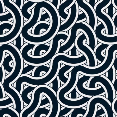 Renkli fayanslar, pürüzsüz rastgele birbirine bağlı dalgalı çizgiler deseni, bağlantı sanatı arkaplan tasarımı çizimi  