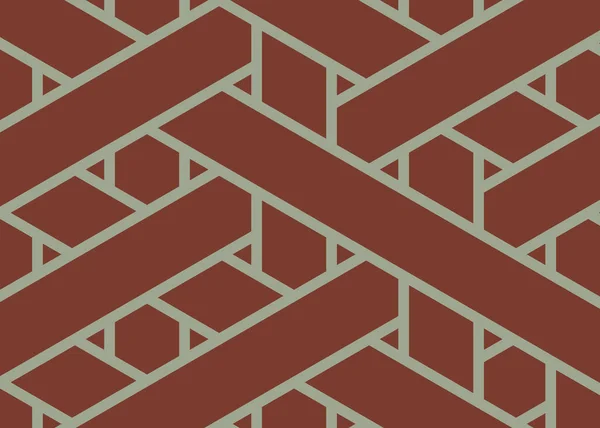 シームレスなランダムな織りラインパターンとカラフルなタイル 接続アートの背景デザインイラスト — ストックベクタ