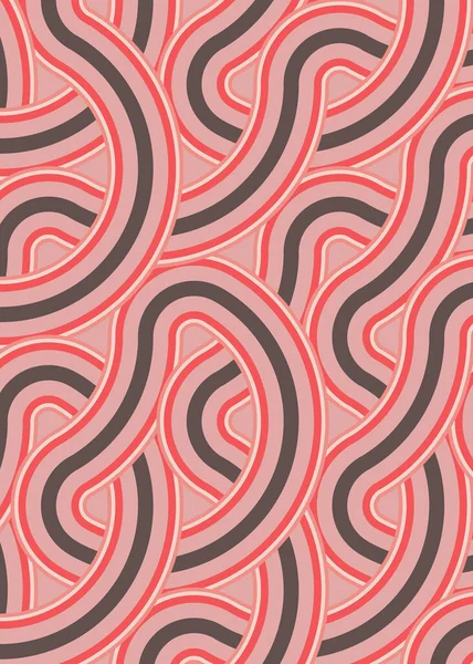 Renkli fayanslar, pürüzsüz rastgele birbirine bağlı dalgalı çizgiler deseni, bağlantı sanatı arkaplan tasarımı çizimi  