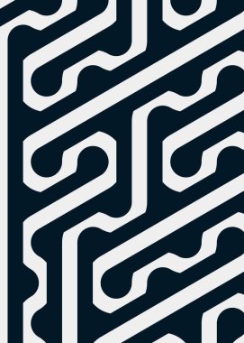 Renkli fayanslar, pürüzsüz rastgele birbirine bağlı dalgalı çizgiler deseni, bağlantı sanatı arkaplan tasarımı çizimi  