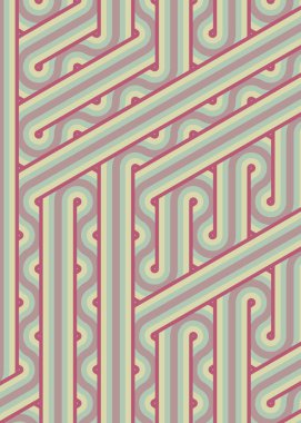 Renkli fayanslar, pürüzsüz rastgele birbirine bağlı dalgalı çizgiler deseni, bağlantı sanatı arkaplan tasarımı çizimi  