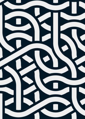 Renkli fayanslar, pürüzsüz rastgele birbirine bağlı dalgalı çizgiler deseni, bağlantı sanatı arkaplan tasarımı çizimi  