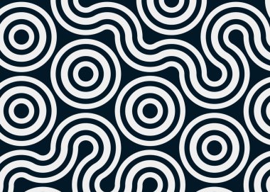 Renkli fayanslar, pürüzsüz rastgele birbirine bağlı dalgalı çizgiler deseni, bağlantı sanatı arkaplan tasarımı çizimi  