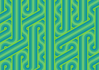 Renkli fayanslar, pürüzsüz rastgele birbirine bağlı dalgalı çizgiler deseni, bağlantı sanatı arkaplan tasarımı çizimi  