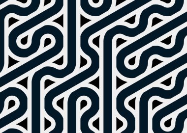 Renkli fayanslar, pürüzsüz rastgele birbirine bağlı dalgalı çizgiler deseni, bağlantı sanatı arkaplan tasarımı çizimi  