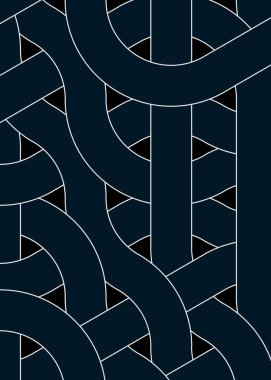 Renkli fayanslar, pürüzsüz rastgele birbirine bağlı dalgalı çizgiler deseni, bağlantı sanatı arkaplan tasarımı çizimi  