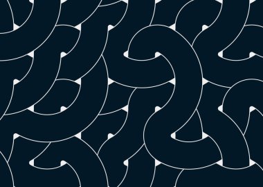 Renkli fayanslar, pürüzsüz rastgele birbirine bağlı dalgalı çizgiler deseni, bağlantı sanatı arkaplan tasarımı çizimi  