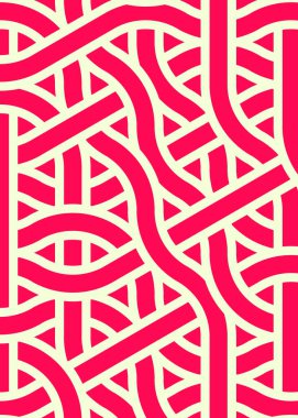 Renkli fayanslar, pürüzsüz rastgele birbirine bağlı dalgalı çizgiler deseni, bağlantı sanatı arkaplan tasarımı çizimi  