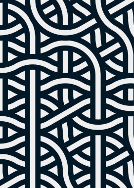 Renkli fayanslar, pürüzsüz rastgele birbirine bağlı dalgalı çizgiler deseni, bağlantı sanatı arkaplan tasarımı çizimi  