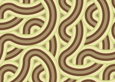 Renkli fayanslar, pürüzsüz rastgele birbirine bağlı dalgalı çizgiler deseni, bağlantı sanatı arkaplan tasarımı çizimi  