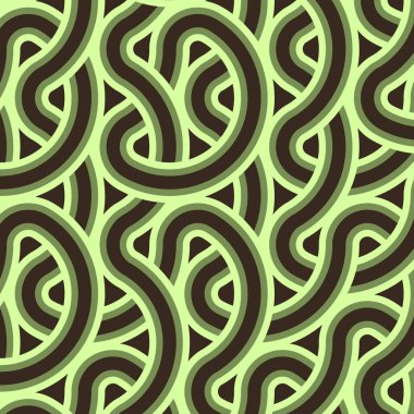 Renkli fayanslar, pürüzsüz rastgele birbirine bağlı dalgalı çizgiler deseni, bağlantı sanatı arkaplan tasarımı çizimi  