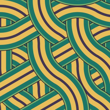 Renkli fayanslar, pürüzsüz rastgele birbirine bağlı dalgalı çizgiler deseni, bağlantı sanatı arkaplan tasarımı çizimi  