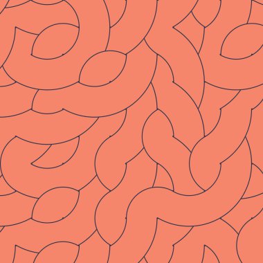 Renkli fayanslar, pürüzsüz rastgele birbirine bağlı dalgalı çizgiler deseni, bağlantı sanatı arkaplan tasarımı çizimi  