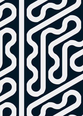 Renkli fayanslar, pürüzsüz rastgele birbirine bağlı dalgalı çizgiler deseni, bağlantı sanatı arkaplan tasarımı çizimi  