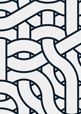 Renkli fayanslar, pürüzsüz rastgele birbirine bağlı dalgalı çizgiler deseni, bağlantı sanatı arkaplan tasarımı çizimi  