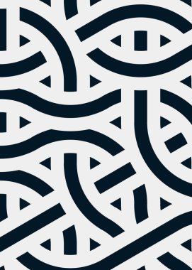 Renkli fayanslar, pürüzsüz rastgele birbirine bağlı dalgalı çizgiler deseni, bağlantı sanatı arkaplan tasarımı çizimi  