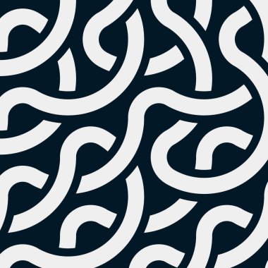 Renkli fayanslar, pürüzsüz rastgele birbirine bağlı dalgalı çizgiler deseni, bağlantı sanatı arkaplan tasarımı çizimi  