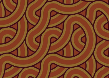 Renkli fayanslar, pürüzsüz rastgele birbirine bağlı dalgalı çizgiler deseni, bağlantı sanatı arkaplan tasarımı çizimi  