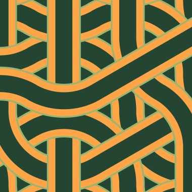 Renkli fayanslar, pürüzsüz rastgele birbirine bağlı dalgalı çizgiler deseni, bağlantı sanatı arkaplan tasarımı çizimi  