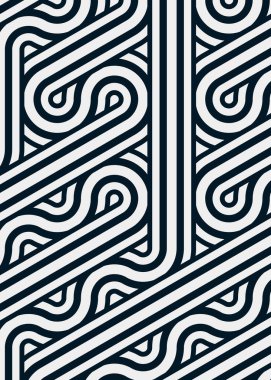 Renkli fayanslar, pürüzsüz rastgele birbirine bağlı dalgalı çizgiler deseni, bağlantı sanatı arkaplan tasarımı çizimi  