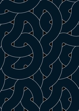 Renkli fayanslar, pürüzsüz rastgele birbirine bağlı dalgalı çizgiler deseni, bağlantı sanatı arkaplan tasarımı çizimi  