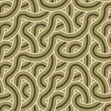 Renkli fayanslar, pürüzsüz rastgele birbirine bağlı dalgalı çizgiler deseni, bağlantı sanatı arkaplan tasarımı çizimi  