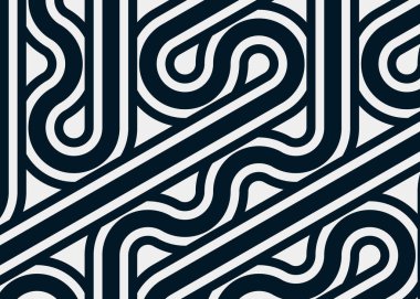 Renkli fayanslar, pürüzsüz rastgele birbirine bağlı dalgalı çizgiler deseni, bağlantı sanatı arkaplan tasarımı çizimi  