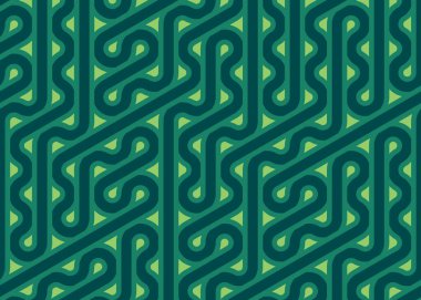 Renkli fayanslar, pürüzsüz rastgele birbirine bağlı dalgalı çizgiler deseni, bağlantı sanatı arkaplan tasarımı çizimi  