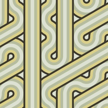 Renkli fayanslar, pürüzsüz rastgele birbirine bağlı dalgalı çizgiler deseni, bağlantı sanatı arkaplan tasarımı çizimi  