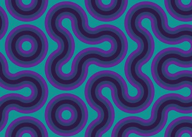 monokrom rastgele geçiş çizgileri üretken sanat tarzı renkli logo illüstrasyonu