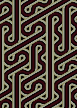 Renkli fayanslar, pürüzsüz rastgele birbirine bağlı dalgalı çizgiler deseni, bağlantı sanatı arkaplan tasarımı çizimi  