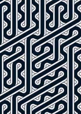 Renkli fayanslar, pürüzsüz rastgele birbirine bağlı dalgalı çizgiler deseni, bağlantı sanatı arkaplan tasarımı çizimi  