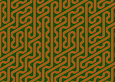 Renkli fayanslar, pürüzsüz rastgele birbirine bağlı dalgalı çizgiler deseni, bağlantı sanatı arkaplan tasarımı çizimi  