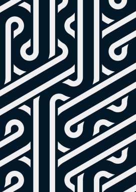 Renkli fayanslar, pürüzsüz rastgele birbirine bağlı dalgalı çizgiler deseni, bağlantı sanatı arkaplan tasarımı çizimi  