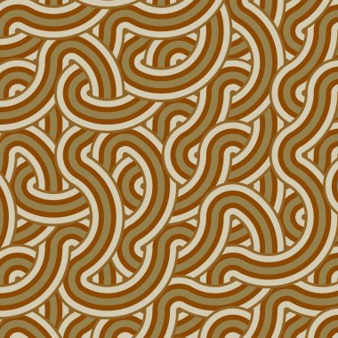 Renkli fayanslar, pürüzsüz rastgele birbirine bağlı dalgalı çizgiler deseni, bağlantı sanatı arkaplan tasarımı çizimi  